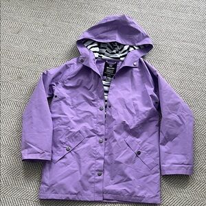 Wantdo Lavender Kids Raincoat with Striped Lining